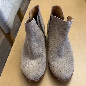 Lucky Brand Taupe Ankle Booties